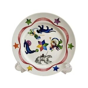 Villeroy & Boch Le Cirque Circus Animal  8.25" Salad Plate 1986 Ribbon Stars